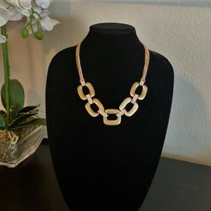 Link Necklace with Rhinestones